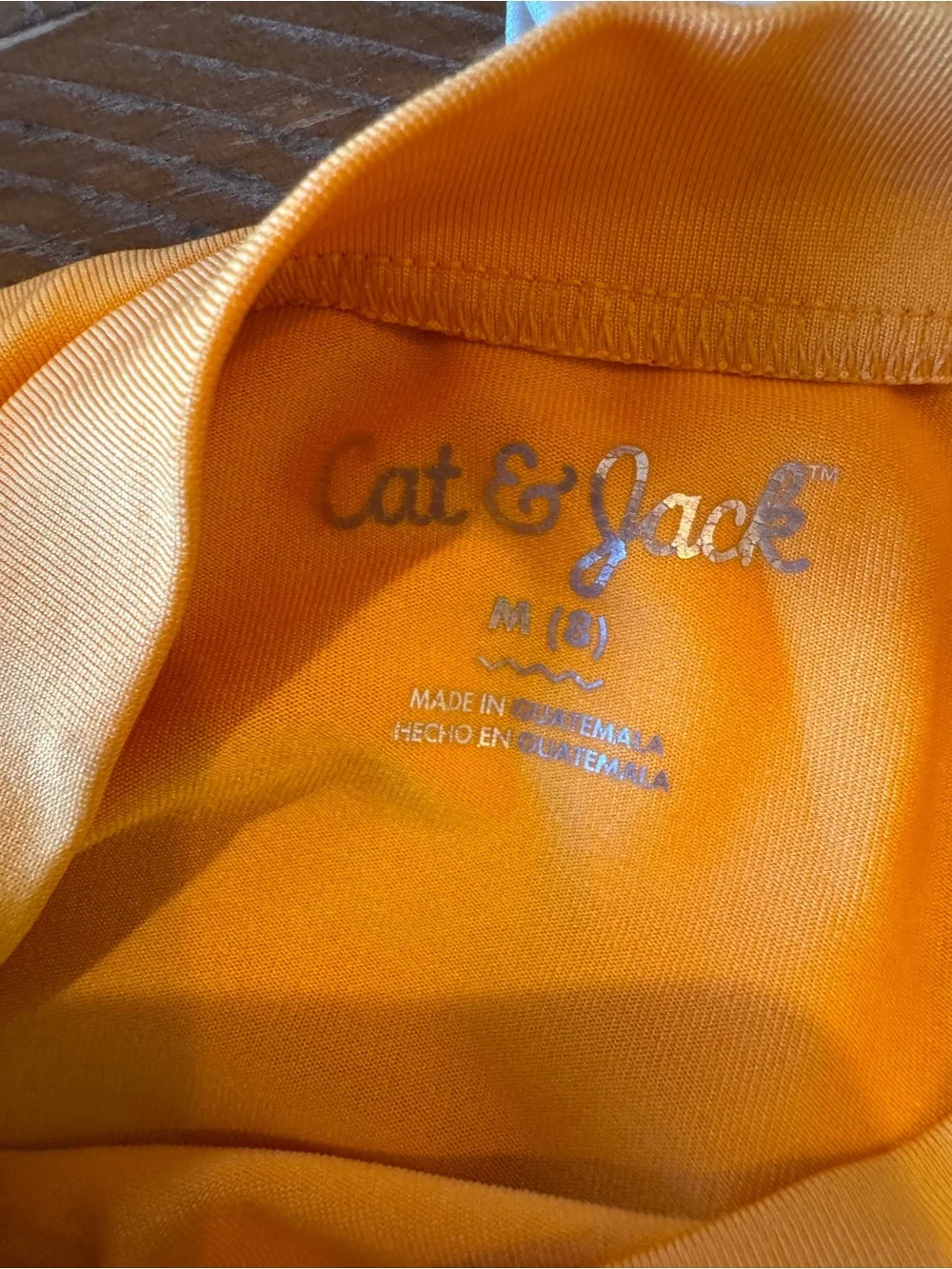 Cat & Jack Kids Swim Rashguard Set in Orange, Light Blue & White